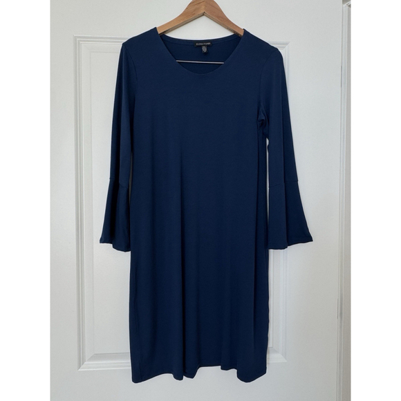 Eileen Fisher Dresses & Skirts - Eileen fisher Bell Sleeve Navy Blue Petite Small Shift Dress